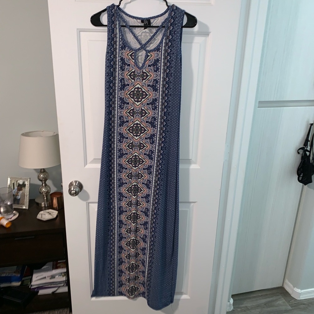 Derek Heart Patterned Maxi Dress